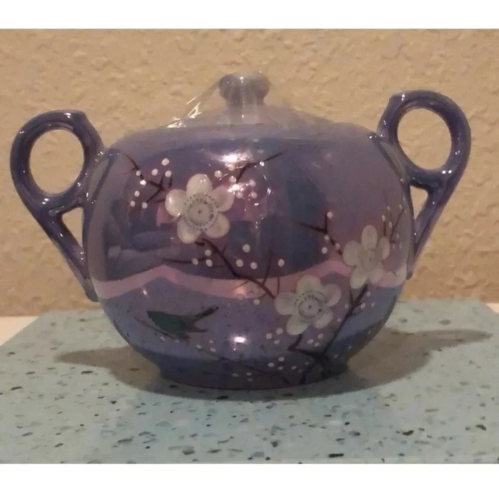 Vintage Hand Painted Sugar Bowl Made in Japan